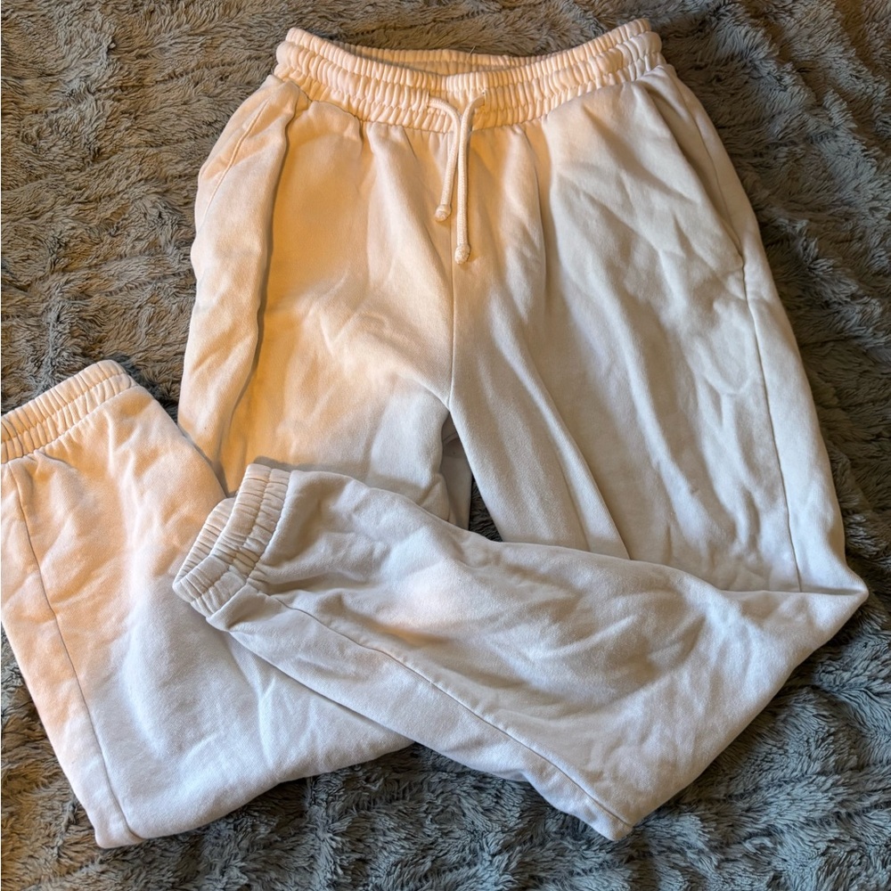 Zara Cream Jogger Pants